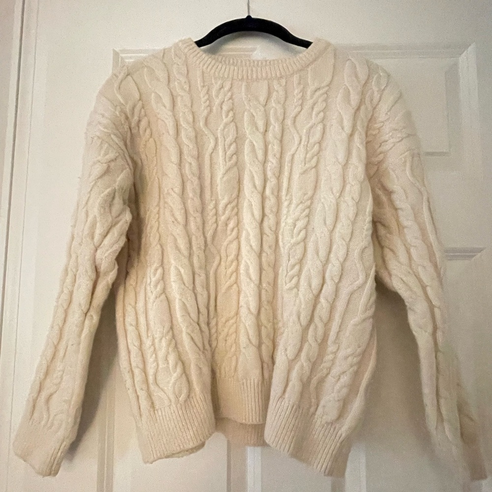 Cream Cable Knit Sweater